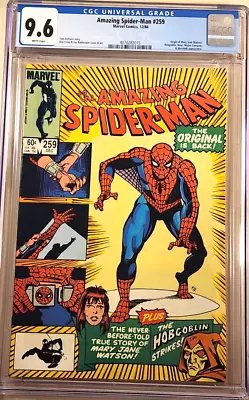 Buy The Amazing Spider-man #259 12/1984 Cgc 9.6 White Pages Origin Mary Jane Watson • 46.56£