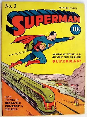 Buy Superman Volume 1 - #3 Golden Age Comic - DC Comics • 13,250£