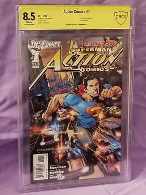 Buy Superman In Action Comics #1 - The New 52! - CBCS 8.5 SIGNATURE By Rags Morales • 38.82£