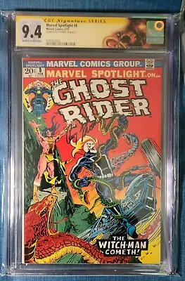 Buy MARVEL SPOTLIGHT #8 CGC Signature Series 9.4 4TH APP GHOST RIDER 1973 Roy Thomas • 479.53£