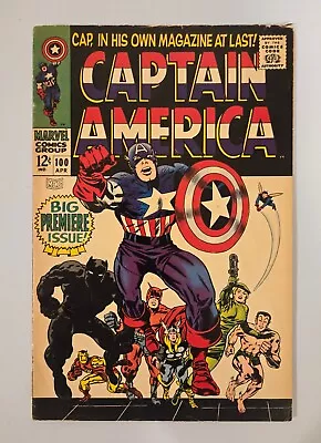 Buy Marvel CAPTAIN AMERICA  #100 (1968) Big Premiere Issue! VG (4.0) • 186.39£