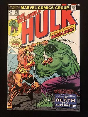 Buy Hulk 177 7.5 8.0 Mylite 2 Double Boarded Marvel 1974 Warlock Super Colors Uw • 38.82£