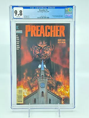 Buy Preacher #1 CGC 9.8 White Pages 1st Jesse Custer Tulip Cassidy Saint Of Killers • 186.38£
