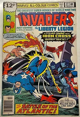 Buy Bronze Age Marvel Comics Invaders Key Issue 37 High Grade VG 1st Lady Lotus • 0.99£