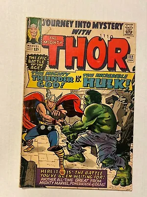 Buy Journey Into Mystery #112 Classic Thor Vs Hulk Battle Jack Kirby Cover And Art • 388.30£