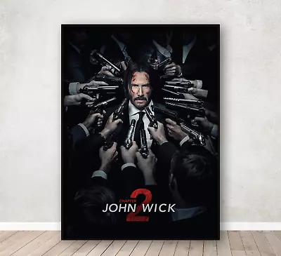 Buy John Wick Chapter 2 Movie Poster Print Home Decor Wall Art Picture A4 • 4.95£