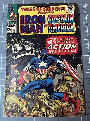 Buy Tales Of Suspense #86 (Marvel Feb 1967) Iron Man, Captain America, Mandarin • 20.96£