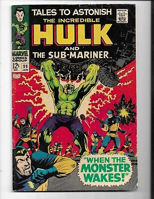 Buy Tales To Astonish 99 - Vg 4.0 - Sub-mariner - Hulk - Warlord Seth (1968) • 12.43£