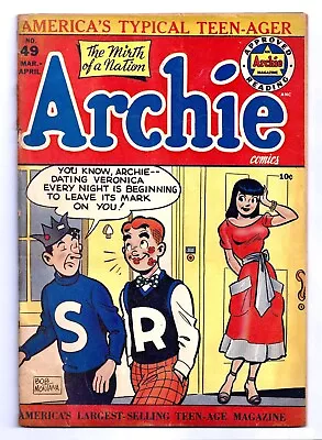 Buy Archie Comics # 49  Golden Age Archie 1951 4.5 Vg+ Restored Rare! Only 2 On Ebay • 147.55£