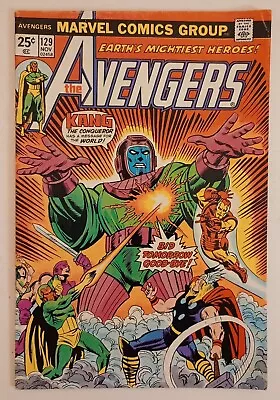 Buy Avengers #129 (Bid Tomorrow Goodbye!/Kang) Key 1974 • 11.65£