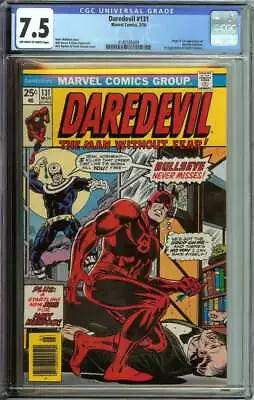 Buy Daredevil #131 Cgc 7.5 Ow/wh Pages // Origin + 1st Appearance Of Bullseye 1976 • 213.57£