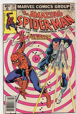 Buy Amazing Spider-Man #201 Newsstand Variant Punisher! John Romita Cover Art! • 17.85£
