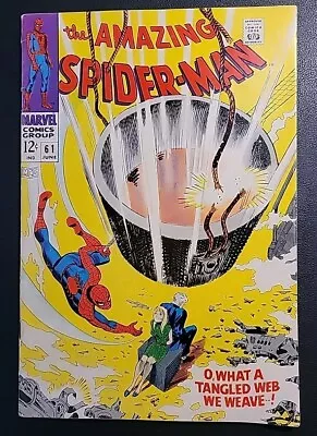Buy 🔥 Amazing Spider-man #61 🔥 1968 🔑 Key: 1st Cover Appearance Of Gwen Stacy!! • 69.89£