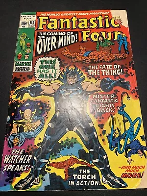 Buy FANTASTIC FOUR #113 AUGUST 1971 THE COMING OF THE OVER-MIND Stan Lee • 7.76£