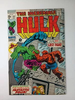 Buy Incredible Hulk #122 Hulk Thing Battle! Marvel Comic 1969 Nice Mid Grade Bronze • 46.60£