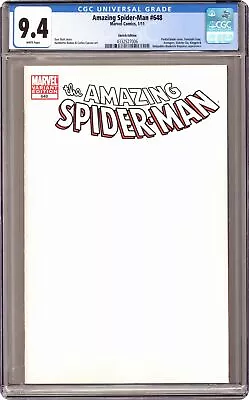 Buy Amazing Spider-Man #648G Blank Variant CGC 9.4 2011 4332527006 • 74.55£