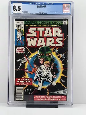 Buy STAR WARS #1 CGC 8.5 White Pages  1st Comic Apperance Star Wars  1977 Newsstand • 232.97£