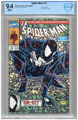 Buy Spider-Man # 13   CBCS   9.4   NM   White Pgs  8/91  Morbius App.  Spider-Man #1 • 62.13£