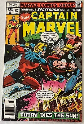 Buy Captain Marvel #57 Marvel Comics (1968) Thor Appearance!  Broderick! McKenzie! • 6.60£