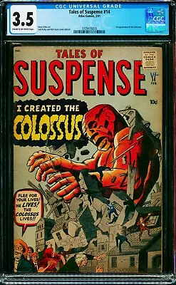 Buy Tales Of Suspense #14 CGC 3.5 Marvel 1961 1st Colossus! Jack Kirby! M7 Cm Clean • 205.80£