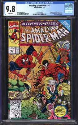 Buy Amazing Spider-man #343 Cgc 9.8 White Pages // Marvel Comics 1991 Id: 62294 • 100.96£