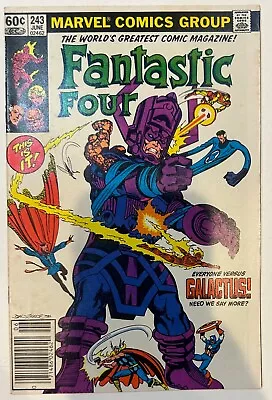 Buy (1982) FANTASTIC FOUR #243! Classic John Byrne GALACTUS Story! NEWSSTAND VARIANT • 15.52£