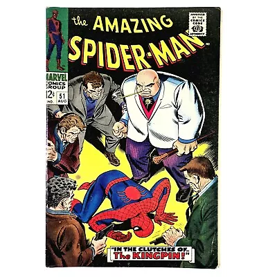 Buy Amazing Spider-man #51 1st Kingpin Cover & 2nd App August 1967 Marvel Comic • 155.31£