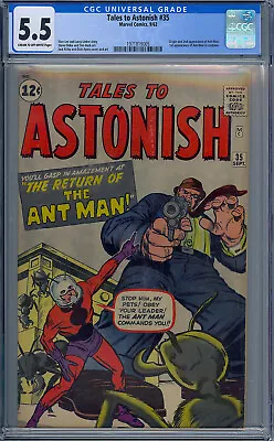 Buy Tales To Astonish #35 Cgc 5.5 Ant Man 1st Appearance In Costume • 1,300.82£