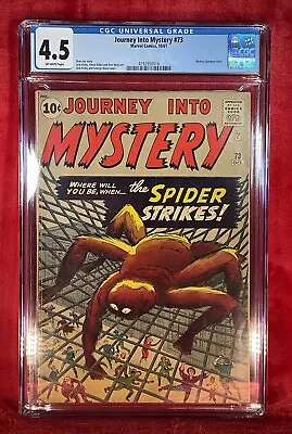 Buy Journey Into Mystery # 73  Cgc 4.5 1961  1st Spider-man Prototype Siver Age Key! • 695.06£
