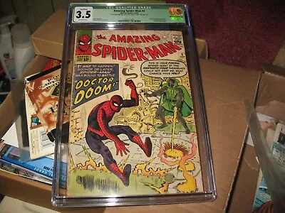 Buy Amazing Spider-Man #5 CGC 3.5 ~Qualified Green Label ~Doctor Doom! Marvel 1963 • 698.95£