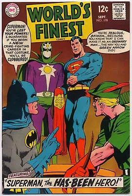 Buy World's Finest Comics 178 VF/NM 1968 Nova Green Arrow Luthor Neal Adams • 27.18£