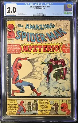 Buy Amazing Spider-Man (1963 1st Series) #13 CGC 2.0 1st Appearance Mysterio • 465.97£