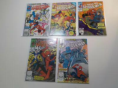 Buy AMAZING SPIDER-MAN #326,329,340,343,349 KEY 1st APP TRI-SENTINEL #340 NEWSTAND • 11.64£