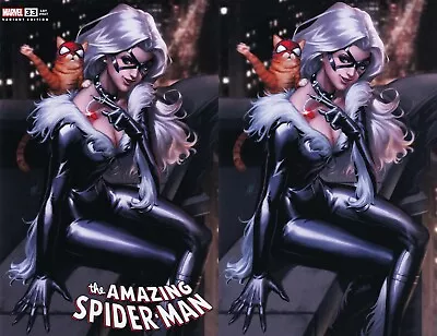 Buy Amazing Spider-Man #33 Ejikure Black Cat Trade Dress & Virgin Variant Set NM • 26£