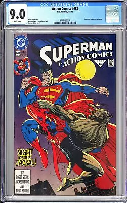 Buy Action Comics 683 CGC 9.0 3747495006 Doomsday Cameo • 23.29£