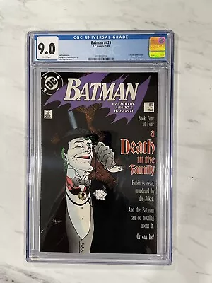 Buy Batman 429 Cgc 9.0 White Pages Death In Family • 42.71£