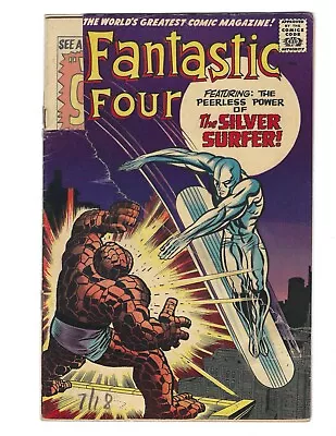 Buy Fantastic Four #55 1966 See Scans And Description Silver Surfer Vs, Thing! • 62.23£