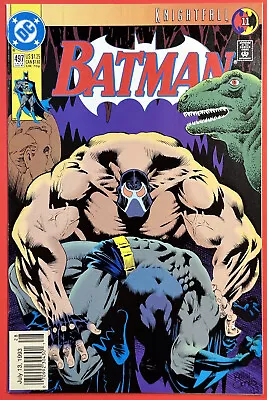Buy Batman #497 (dc Comics 1993) Bane Breaks Back | Newsstand Variant | Vf/nm 9.0 • 13.17£