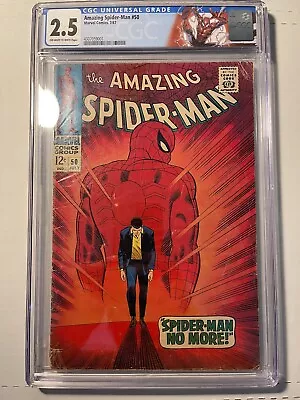 Buy Amazing Spider Man #50 CGC 2.5 Marvel Comics, 1st Appearance Of Kingpin OW/W • 333.17£