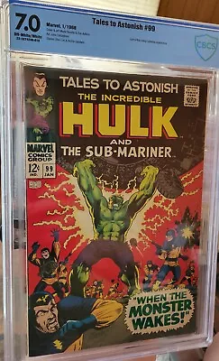 Buy Tales To Astonish #99 - Hulk & Submariner - Marvel - Marie Severin CBCS 7.0 • 104.84£