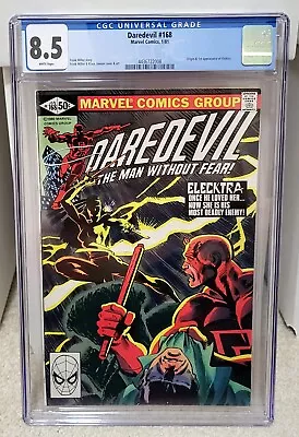 Buy Daredevil #168 (1981) CGC 8.5 - 1st Appearance Of Elektra Marvel Comics Key • 201.88£