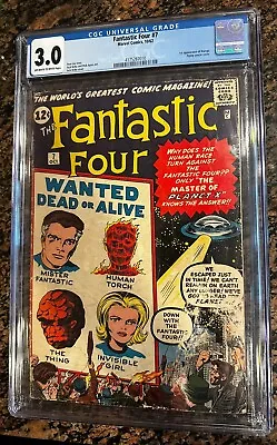 Buy Fantastic Four #7- 10/1962- CGC 3.0 - 1st App Of Kurrgo - Flying Saucer Cover • 302.87£