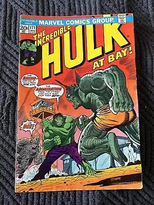 Buy THE INCREDIBLE HULK AT BAY,  # 171, Comic Marvel 1973 • 15.53£