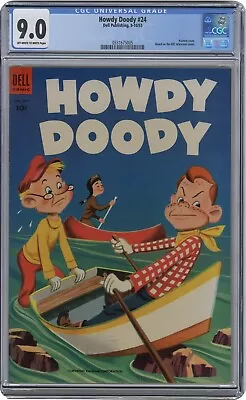 Buy Howdy Doody #24 - Dell 1953 Golden Age Issue - CGC VF/NM 9.0 • 97.08£