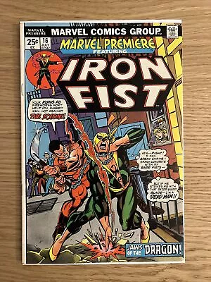 Buy Marvel Premiere 16 Iron Fist 1974 2nd Appearance Value Stamp Intact 1st Scythe • 29.12£