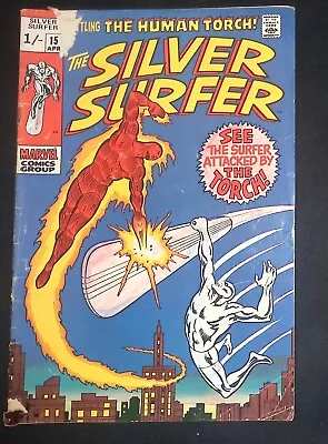 Buy Silver Surfer #15 Bronze Age Marvel Comics VG- • 24.99£