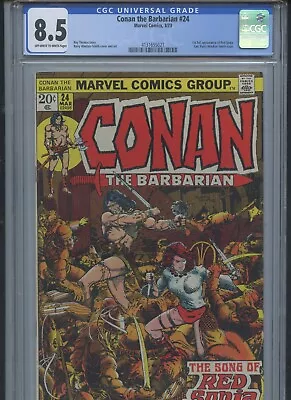 Buy Conan The Barbarian #24 1973 CGC 8.5 (1st Full App Of Red Sonja) • 139.79£