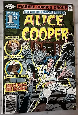 Buy Alice Cooper #50 1979 Marvel Comic Book Special 50th Anniversary Bronze Age NM- • 31.01£