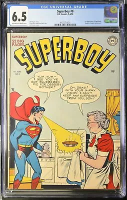 Buy Superboy #8 CGC FN+ 6.5 Off White To White 1st Appearance Superbaby! DC Comics • 931.15£