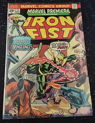 Buy Marvel Premiere Featuring Iron Fist #17 1975 Marvel Comics  Raw Comic • 12.43£